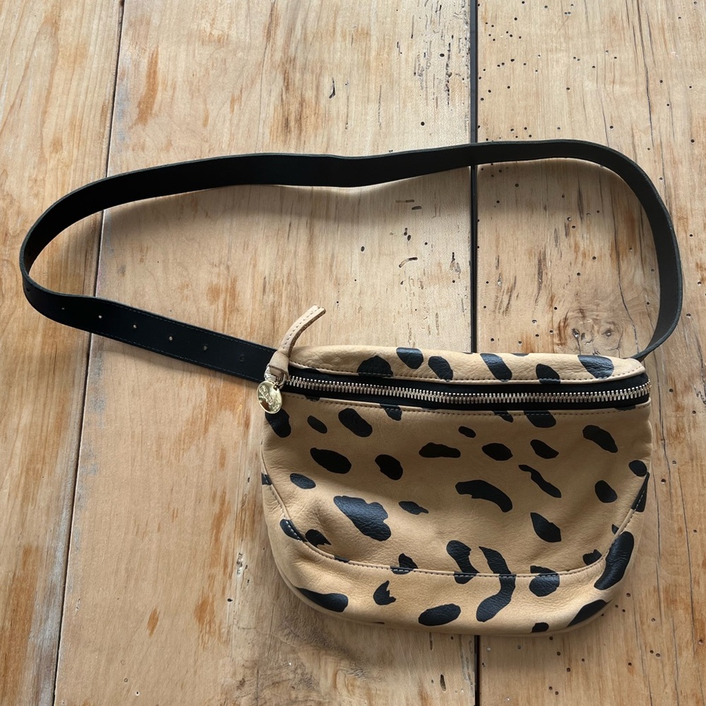 Clare V Leather Leopard Bag